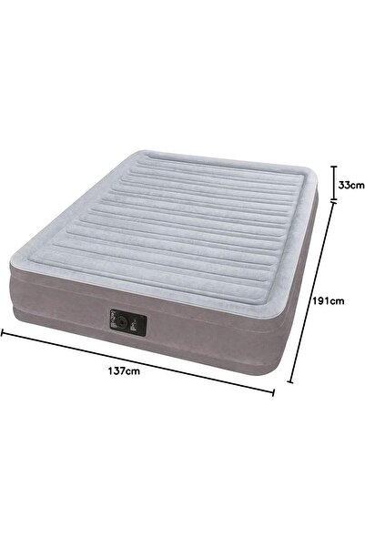 Intex سرير هوائي فاخر ومريح بالكامل مزود بتقنية الألياف Rp