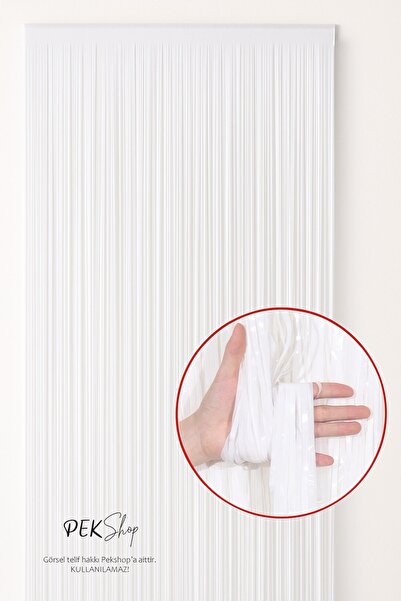 PEKSHOP Κουρτίνα Φόντου Λευκή 100x200 cm Κουρτίνα Πόρτας Φόντου Λευκή