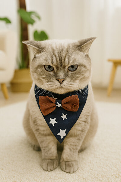 Quun Kedi Köpek Yakalık Aksesuar – Papyonlu, Rahat ve Ayarlanabilir Tasma