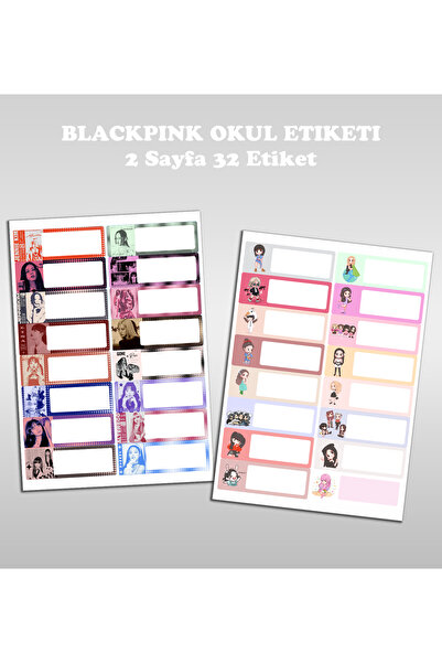 Güneş Kırtasiye Blackpink 2 lista školskih etiketa 36 etiketa