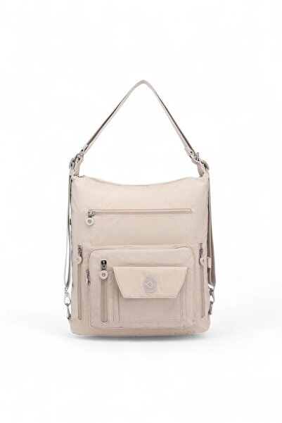 SMART BAGS حقيبة ظهر نسائية باللون البيج المجعد SMB1205