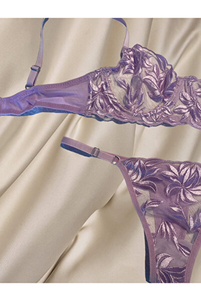 BLUE AVCI LINGERIE ΣΕΤ ΕΣΩΤΕΡΙΚΟΥ ΕΝΔΥΜΑΤΟΣ LILA LOTUS FLOWERED FANTASY