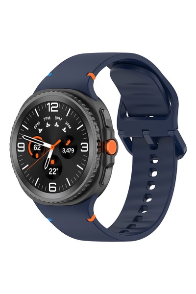 Stef's Cat Curea pentru Samsung Galaxy Watch8 40mm/44mm/Classic, curea de ceas, H53, silicon, albastru intens