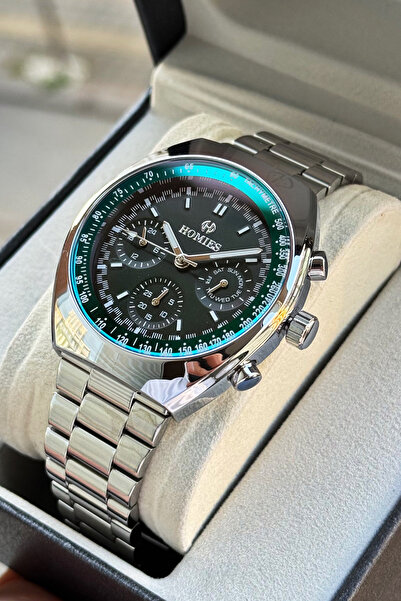 Store Functional Seiko Model Steel with Green Box Inside Waterproof Men's Watch