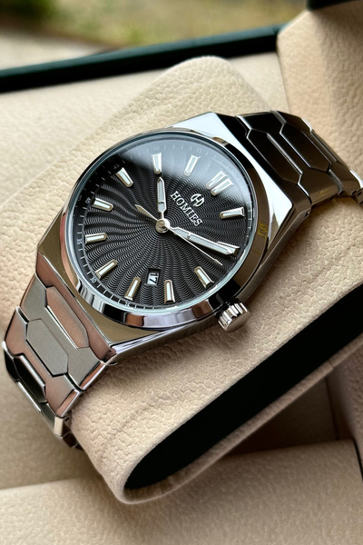 Store Tissot Prx Model Silver with Steel Calendar Black Men's Watch