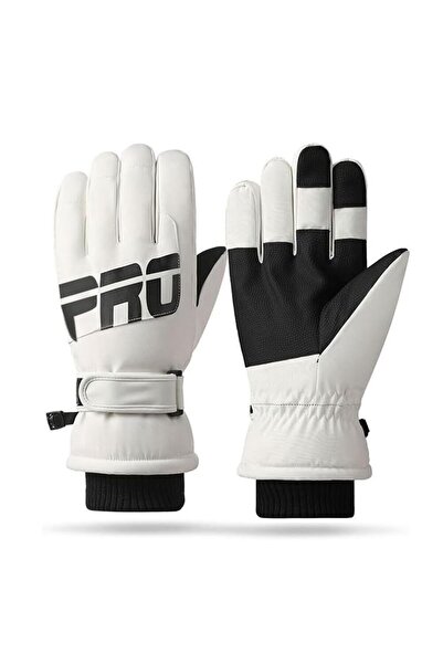 Stef's Cat Women's Gloves, Size L, for Skiing, Polyester, White