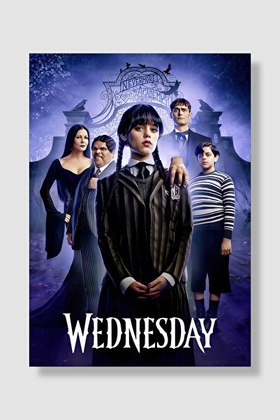 postick Wednesday Dizi Posteri Yüksek Kaliteli Kalın Parlak Kuşe Kağıdı
