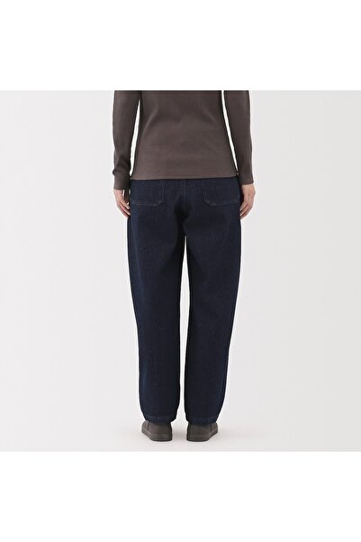 Muji Kapok Blended Denim Barrel Pants
