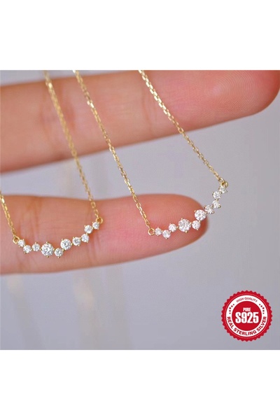 SIC MODA Colier din Argint 925, Minimalist cu Zircon, 6102B