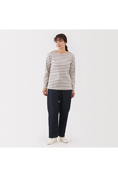 Muji Washed Denim Easy Tapered Pants