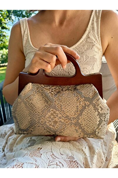 JOPHIEL Raphael - Wooden Scholar Fabric Bag, Clutch, Handbag, Portfolio, Women's Bag, Handbag