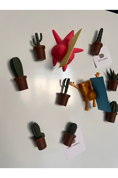 RENGARENG Deco Fabrica Sünger Bob & Patrick Buzdolabı Magnet Seti