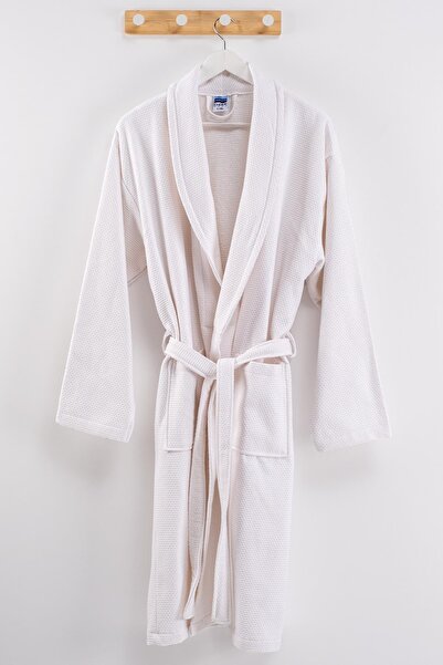 Ender Home Piquea Şalyaka Bathrobe – 100% Cotton, Unisex