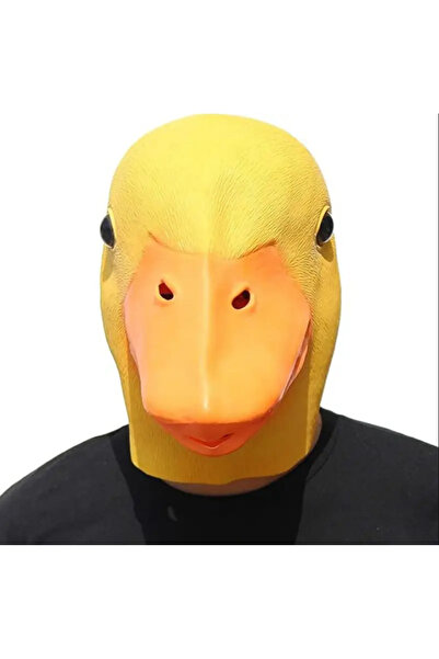 BABUN Turuncu Komik Ördek Kafası Parti Balo Şaka Korkunç Korkutucu Lateks Sür...
