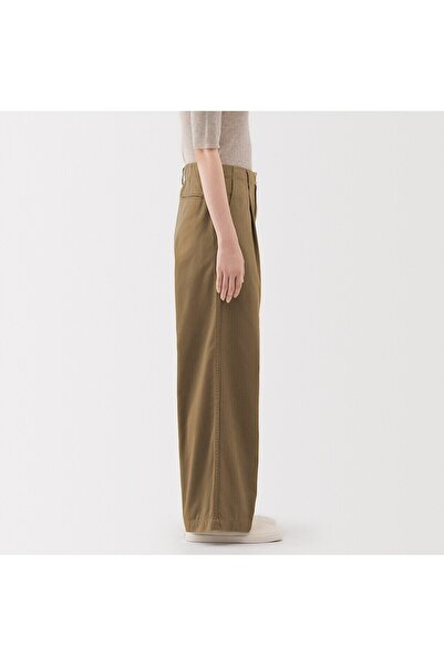 Muji Slub Yarn Chino Pleated Wide Pants