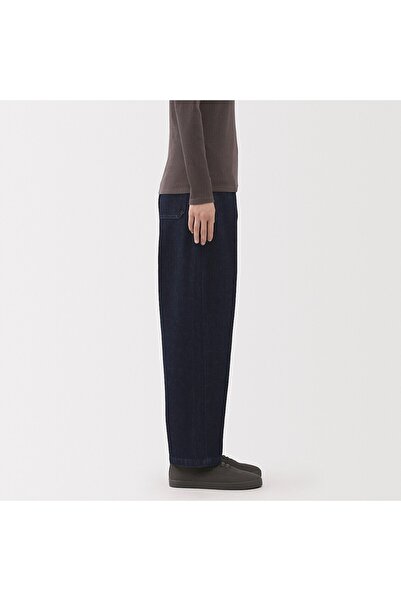 Muji Kapok Blended Denim Barrel Pants