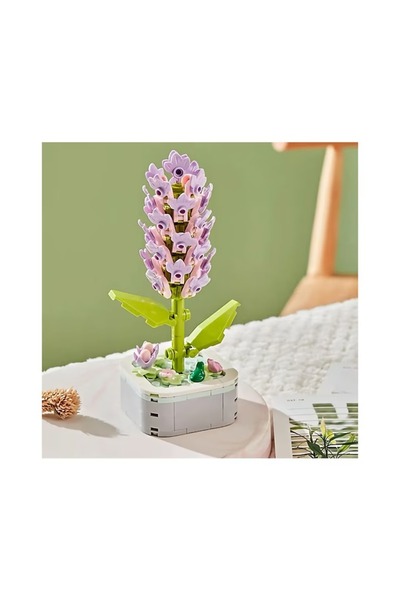 Innovium Innovium™ 3D Purple Lilac Flower Construction Set, Realistic Potted Model, 128g, 19.5 ×14 × 4.2 CM