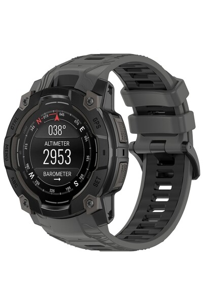 Stef's Cat Strap for Garmin Instinct 3 45mm/Instinct 3 45 Solar, V73, Polycarbonate, Gray