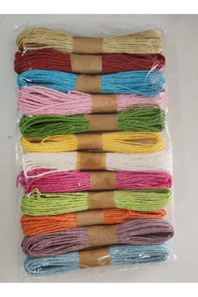 fundahobi خيط ورقي مختلط بلون واحد