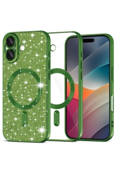 Stef's Cat Θήκη για iPhone 17, Πολυτελής Glitter MagSafe, F61, Πολυουρεθάνη, ...