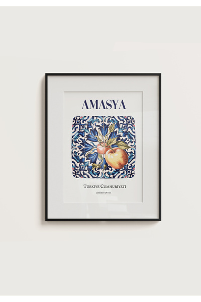 POSTER AMASYA Безрамкова керамична плочка с мотив ябълка