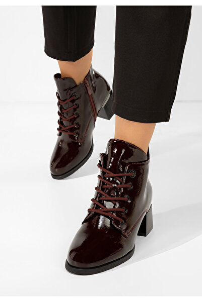 B T Shoes Bordové kotníková obuv Talrisa