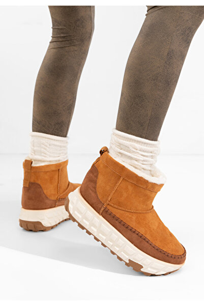 B T Shoes Ghete cu platformă Novela camel