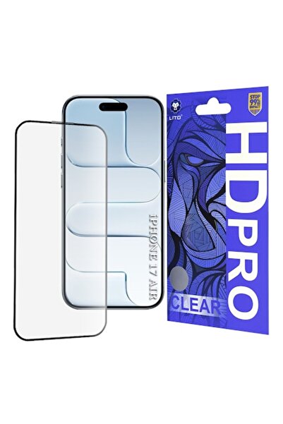Stef's Cat Протектор за екран за iPhone 17 Air, HD Pro Clear, L60, Стъклен, Ч...