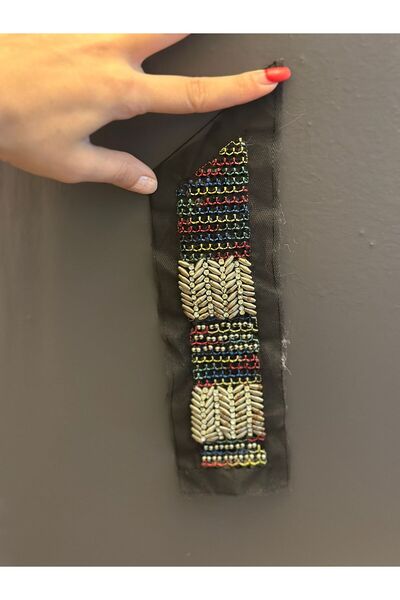 Gönülden Tasarım Бродерия с камъчета и апликация 21x4 cm