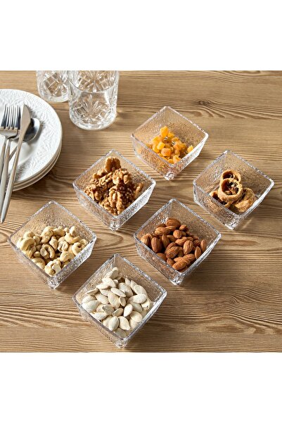 Generic Roya 6-Piece Square Appetizer Set with Stand