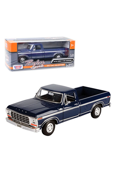 Motor Max 1:24 Scale 1979 Ford F-150 Pickup Truck Die-Cast Model – Motormax Collectible Classic Blue Pickup