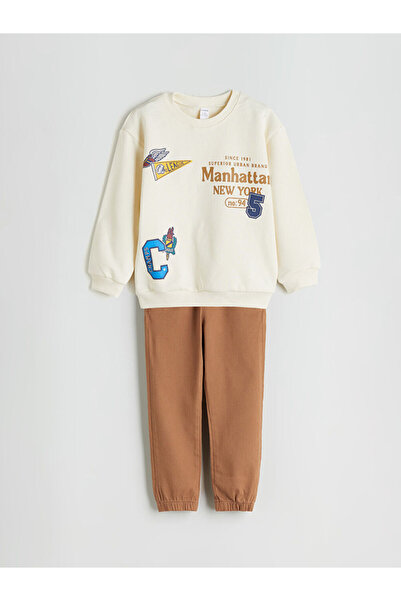 LC Waikiki Crew Neck Boy's Sweatshirt and Sweatpants