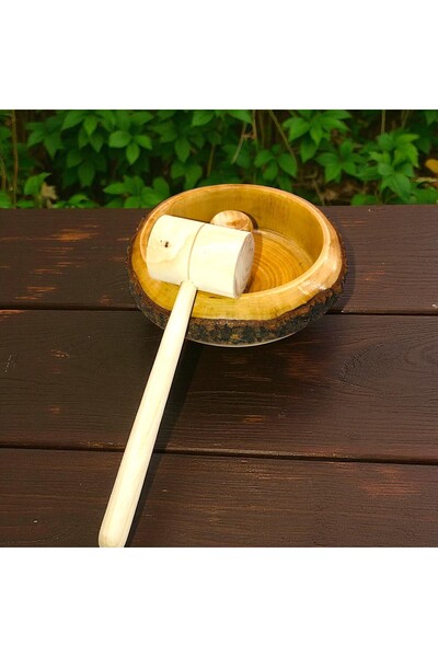 kılıç ahşap CNC & LAZER Walnut Cracker - Walnut Cracker with Plate - Wooden Walnut Cracker