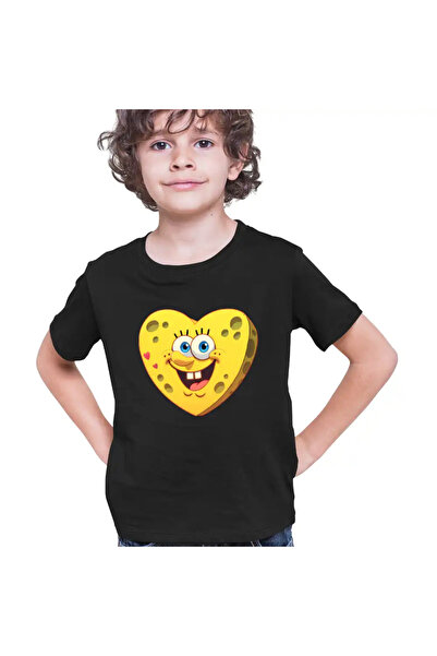 OEM Tricou Copii Baieti Sponge Bob Inima SpongeBoo Pantaloni Patrati