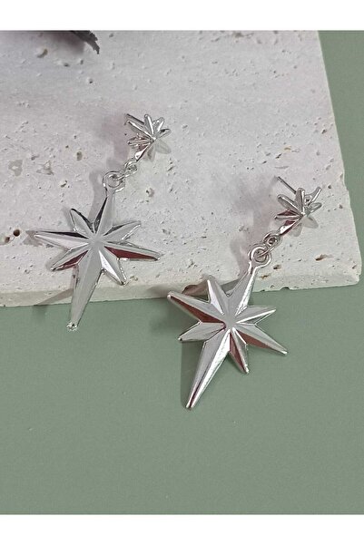 mos&more Silver North Star Women's Earrings