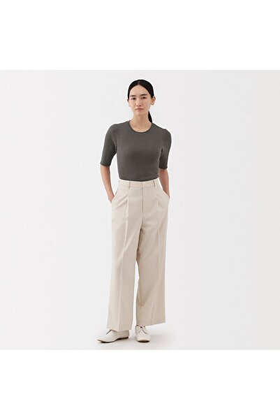 Muji Lyocell Blended Half Sleeve Sweater