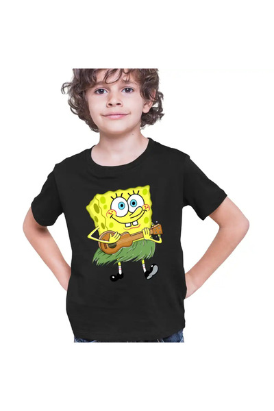 OEM Tricou Copii Baieti SpongeBob Hawaii Ukulele Serial Sezon