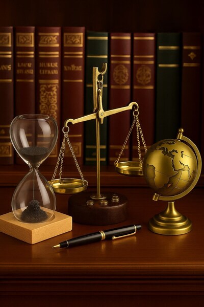 Kesene Ofisinize Masaüstü Dekoratif 3’lü Ofis Masa Seti Metal Dünya Küresi Manyetik Kum Saati Pirinç Terazi