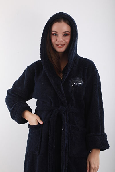 Wild Love 100% бамбуковий жіночий халат з капюшоном і вишивкою / халат