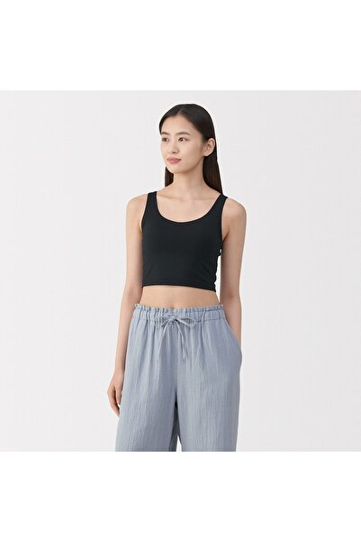 Muji قميص داخلي نصف حمالة صدر من الليوسيل المخلوط