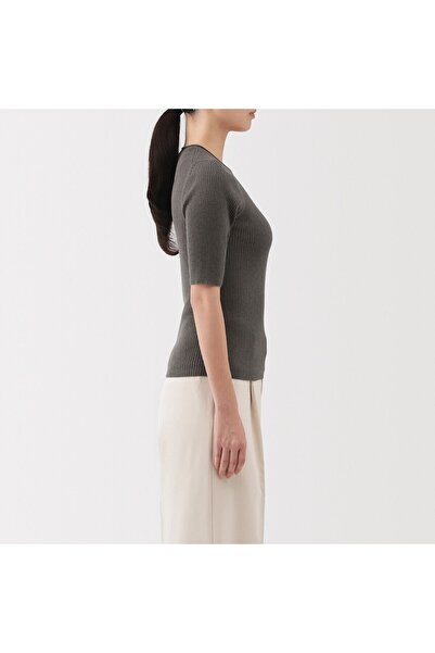 Muji Lyocell Blended Half Sleeve Sweater