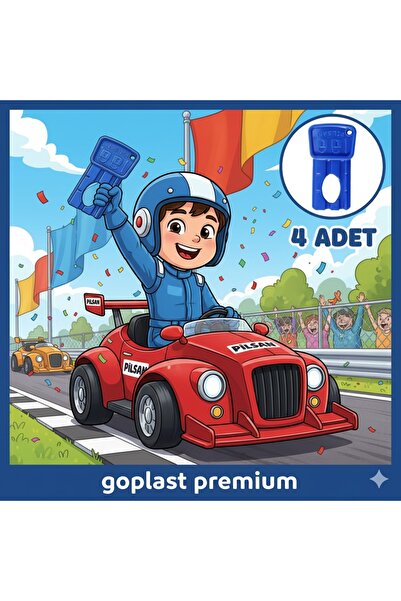 Goplast Premium Pilsan akülü araba uyumlu 4 adet anahtar