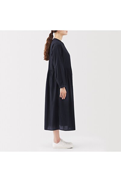 Muji Cotton Voile Long Sleeve Dress