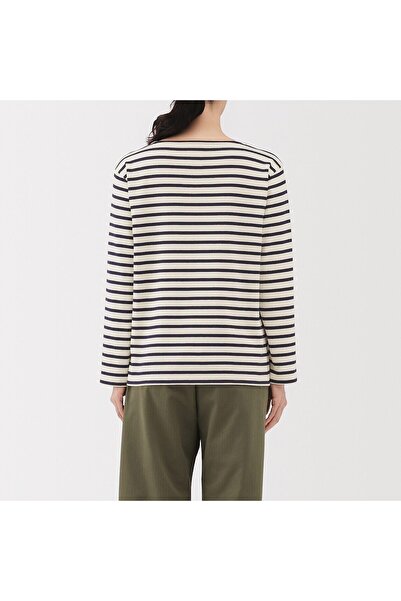 Muji Heavy Weight Boat Neck Long Sleeve T-Shirt