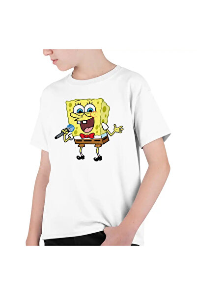OEM Tricou Copii Baieti Sponge Bob Canta Microfon Desen Animat SpongeBob