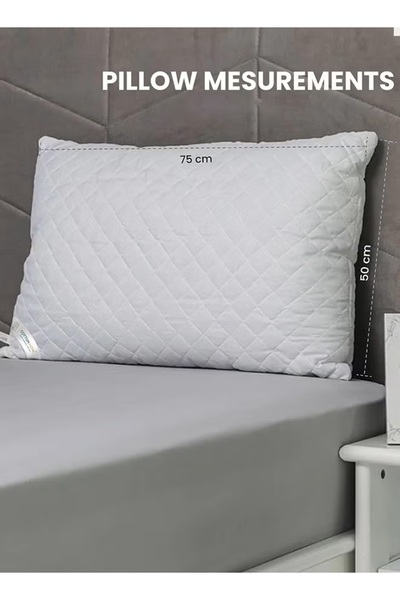 Eworld 2-Pack Hotel Quality White Pillows, Diamond Quilted, Soft & Hypoallergenic (50x75 cm)