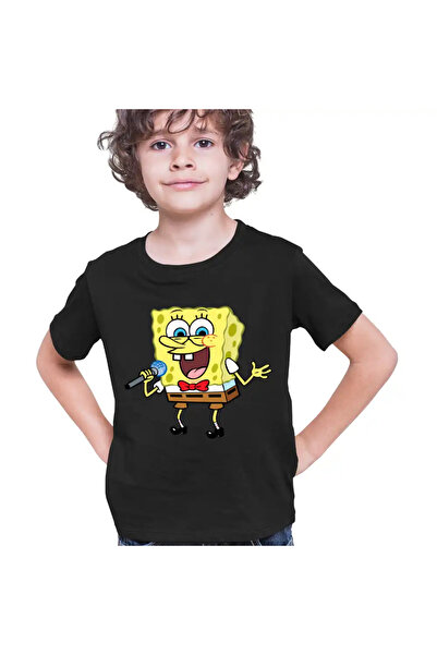 OEM Tricou Copii Baieti Sponge Bob Canta Microfon Desen Animat SpongeBob