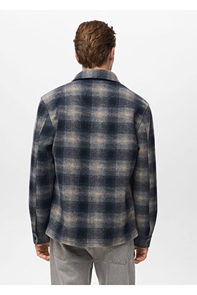 MANGO Man Cepli kareli gömlek ceket