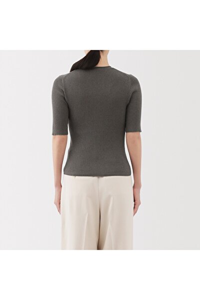 Muji Lyocell Blended Half Sleeve Sweater