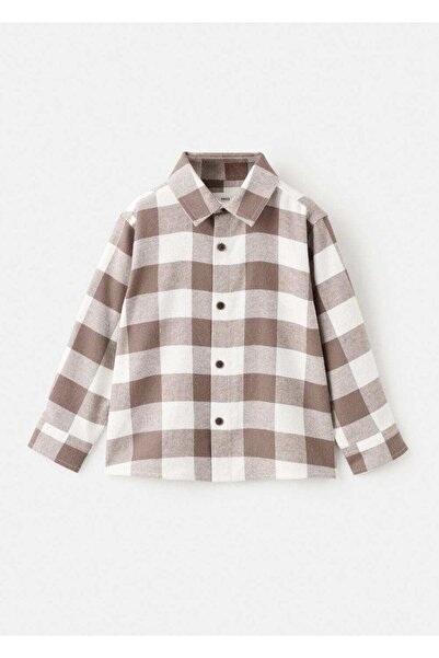 MANGO Baby Pamuklu kareli gömlek